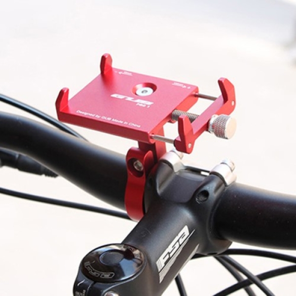 Βάση κινητού τηλεφώνου αλουμινίου GUB Pro 1 AT759 50-100mm για ηλεκτρικό σκούτερ ή ποδηλάτου κόκκινη