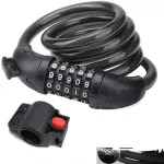 Λουκέτο ασφαλείας με συρματόσχοινο και συνδυασμό για ηλεκτρικά σκούτερ ή Πατίνια