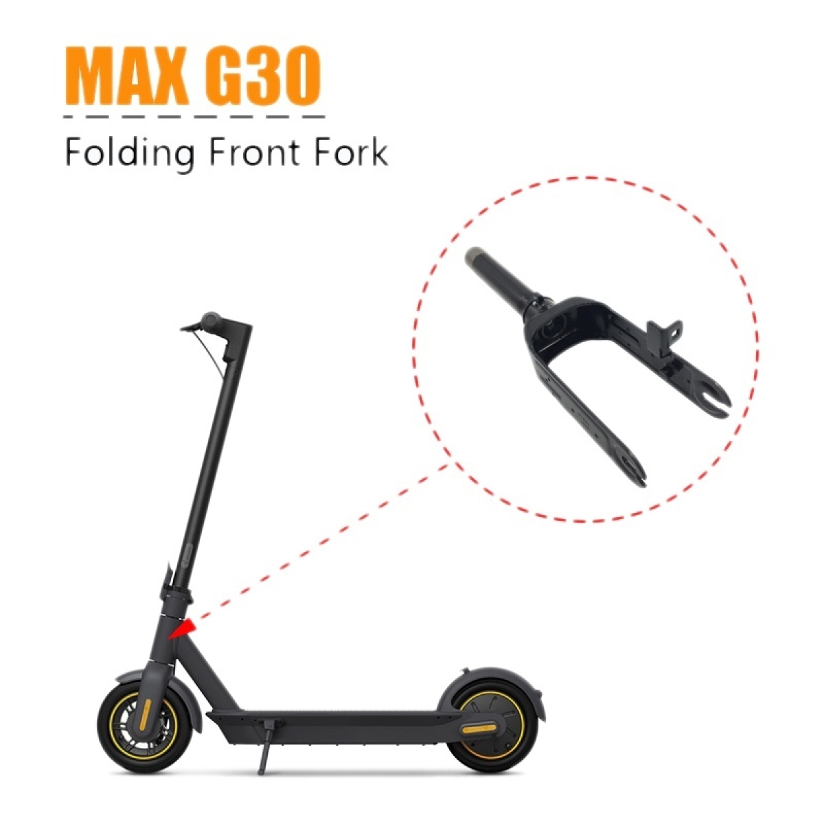 Μπροστινό μεταλλικό πιρούνι ανταλλακτικό ΟΕΜ για Segway Max G30 ηλεκτρικό Scooter πατίνι