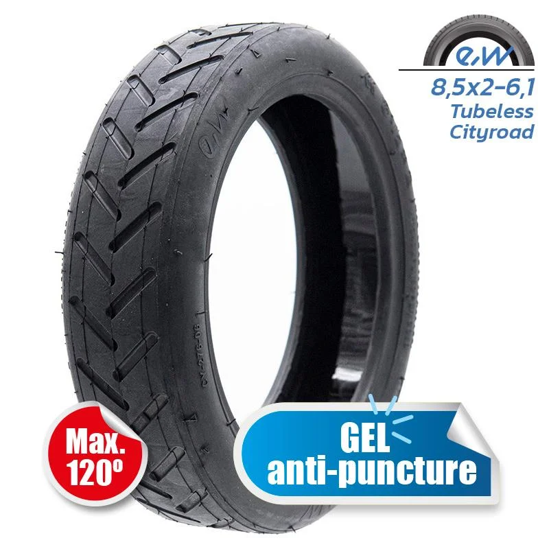 tubeless-tire-cityroad-85x2-61-ewheel-with-gel-1 Λάστιχο 10" Ewheel Cityroad 8.5 x 2 -6.1 Tubeless με gel για Xiaomi e-ecooters