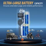 Φορητή Ηλεκτρική Τρόμπα Ελαστικών TCCBAC (TC-AP01) 150PSI Επαναφορτιζόμενη 12V - Image 4