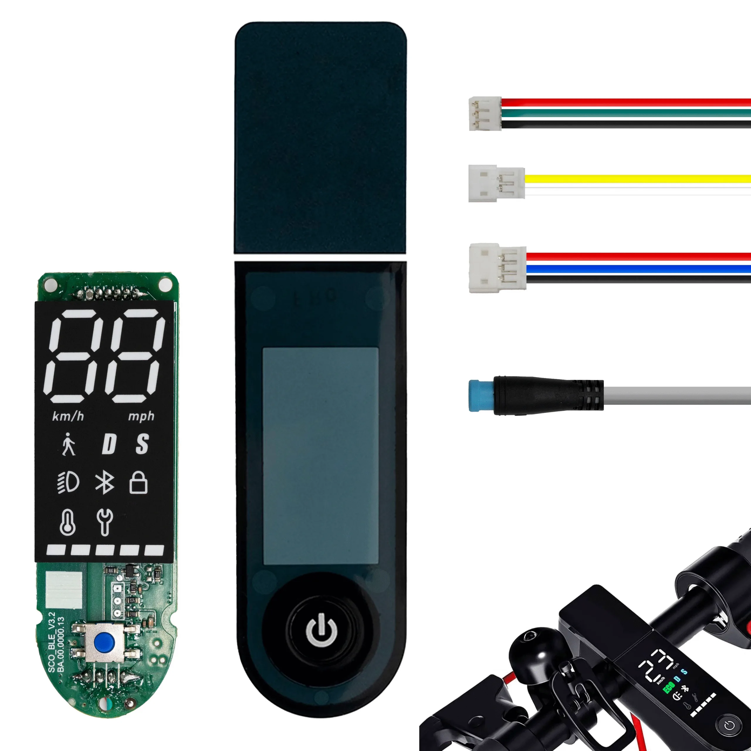 Switch Display Panel Assembly OEM και κάλυμμα για πατίνι ηλεκτρικό Scooter Xiaomi 1S/ Essential/ Pro2