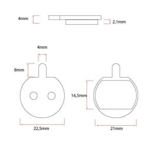 Τακάκια φρένων ρητίνης - 2 σετ [Ewheel]
