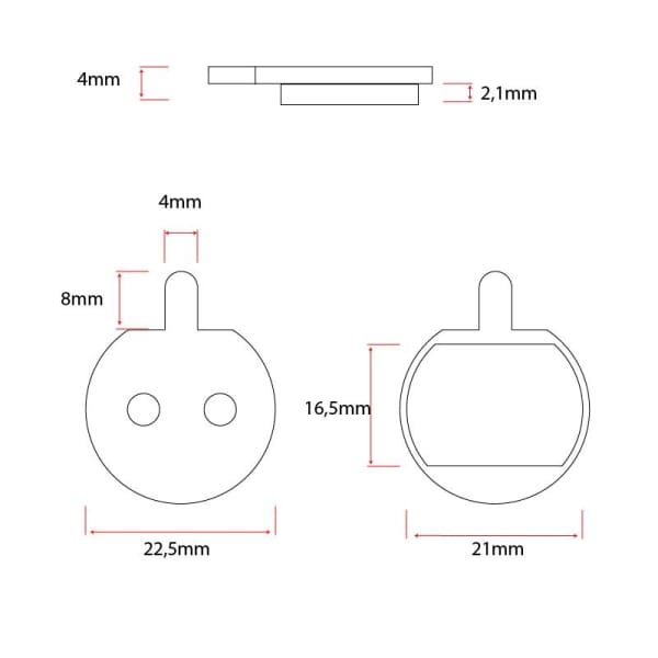 Τακάκια φρένων ρητίνης - 2 σετ [Ewheel]