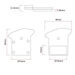 Τακάκια φρένων ορθογώνια από ρητίνη [NUTT]