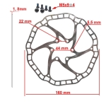Δίσκος φρένων 140mm 6H ασημί [Ewheel]