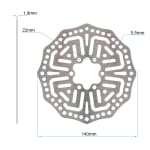 Δίσκος φρένων 140mm 6H για Kukirin G2 Pro [Ewheel]