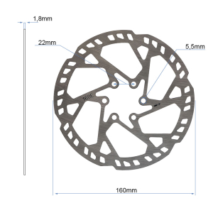 Δίσκος φρένων 160mm (2.3mm) [Ewheel]