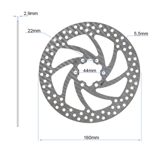 Δίσκος φρένων Ενισχυμένος 2.9mm - 160mm - 6H [Ewheel]