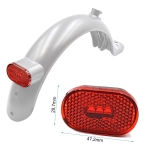 Φτερό πίσω με φως 5-12V XIAOMI 1s/Essential/Pro2/Mi3 [Ewheel]