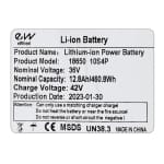 Μπαταρία Εξωτερική 36V 12.8Ah [Ewheel]