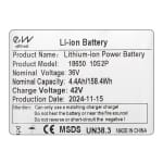 Μπαταρία Εξωτερική 36V 4.4Ah [Ewheel]