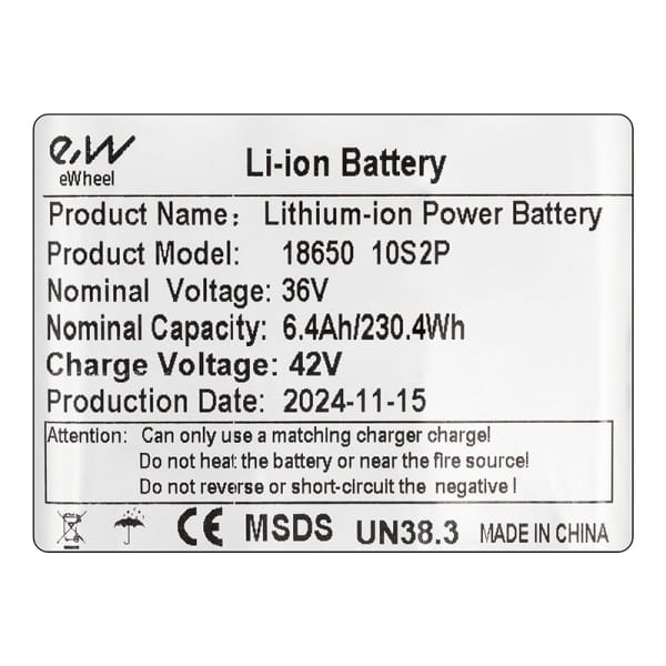Μπαταρία Εξωτερική 36V 6.4Ah [Ewheel]