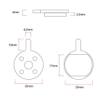 Τακάκια φρένων Resin Round [Ewheel]