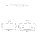 Τακάκια φρένων resin - Σετ 2 τεμ [Ewheel]