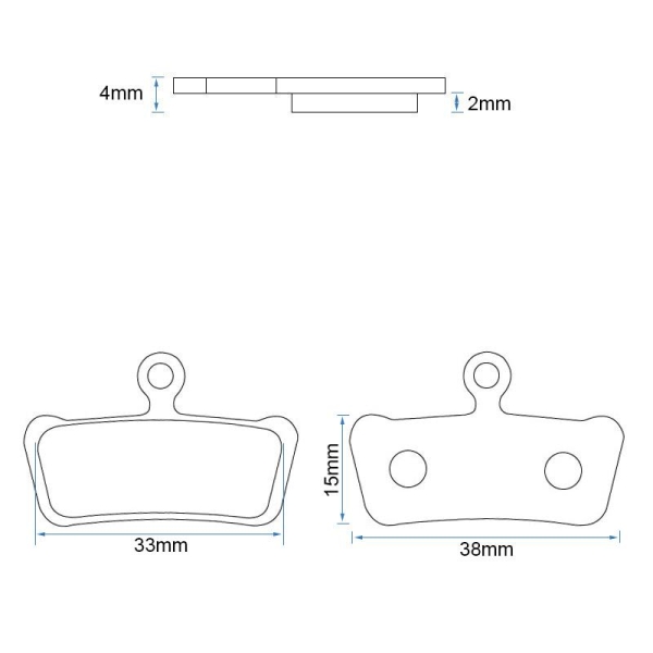 Τακάκια φρένων resin - Σετ 2 τεμ [Ewheel]