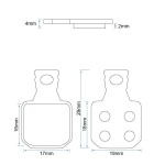 Τακάκια φρένων resin - Σετ 4 τεμαχίων [Ewheel]