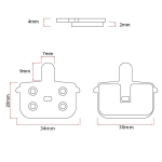 Τακάκια φρένων ρητίνης - 2 σετ [Ewheel]