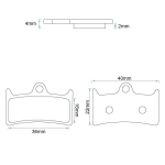 Τακάκια φρένων ρητίνης - Σετ 2 τεμαχίων [Ewheel]